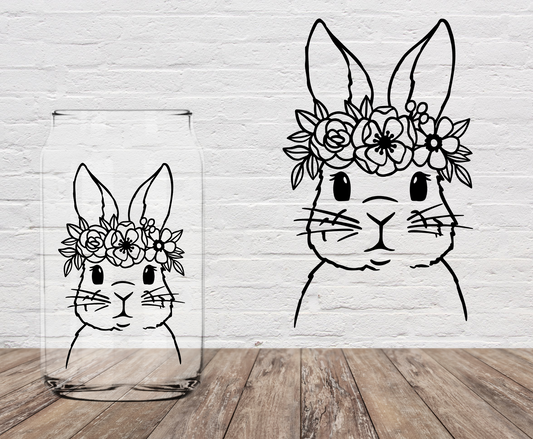 Bunny Outline 4" UV DTF