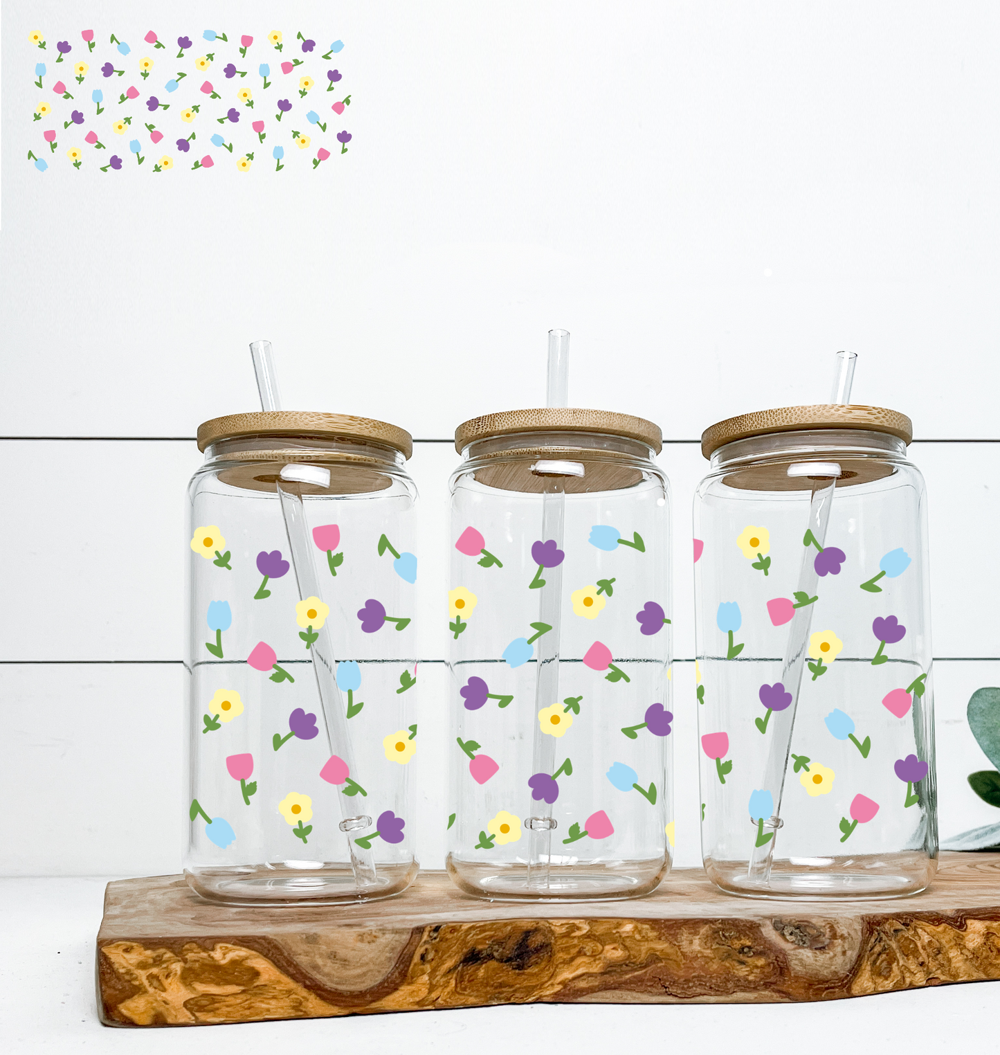 Flowers UV DTF Wrap