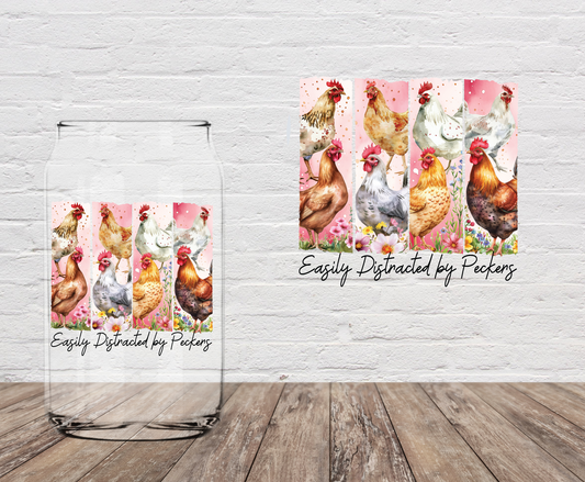 Easily Distracted By Peckers 4" UV DTF