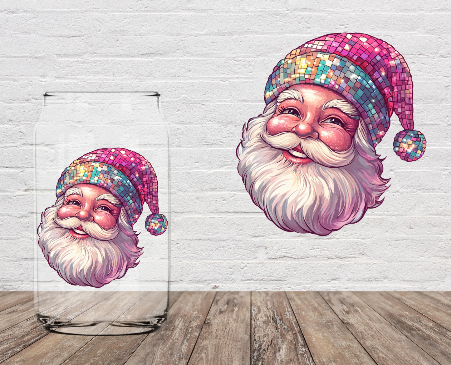 GOOD Santa Glitter 4" UV DTF