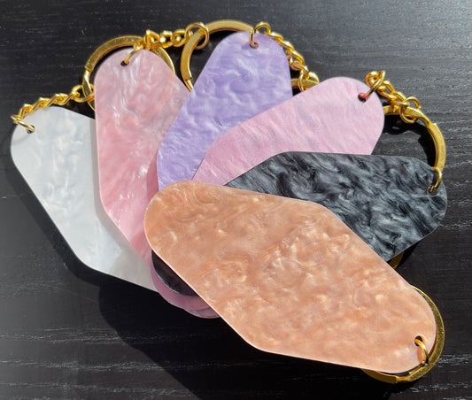 Marble Glitter Keychain Blanks