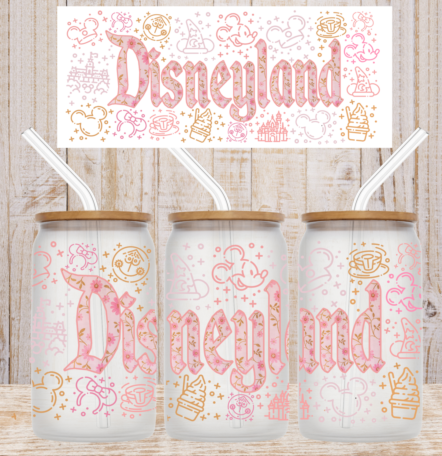 Happiest Place Pink UV DTF Wrap