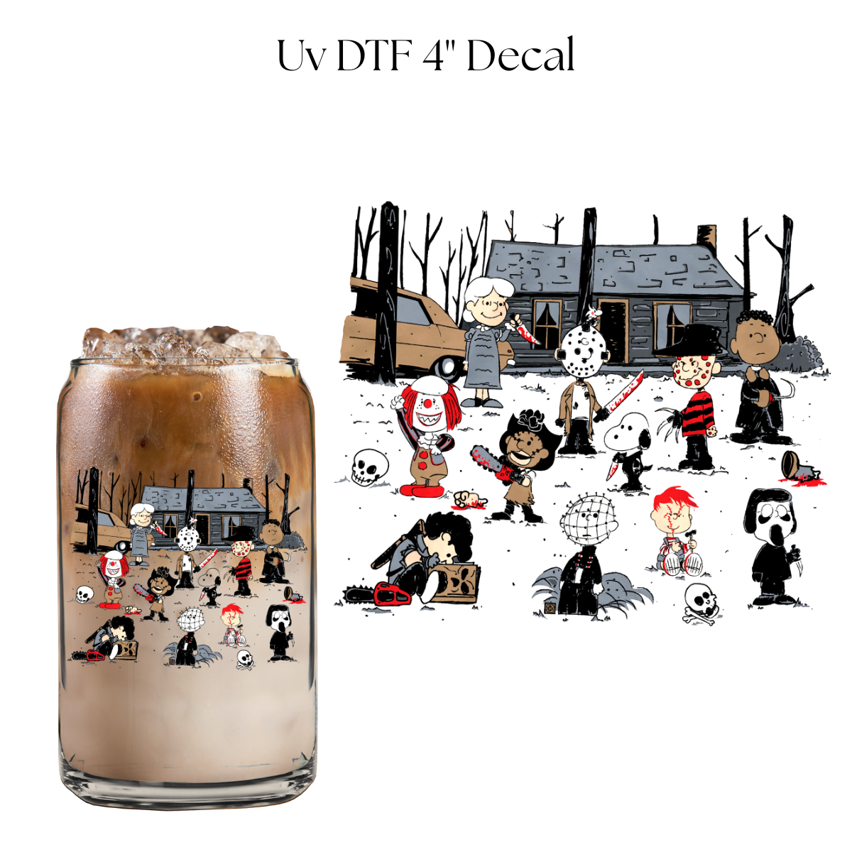 Snoop Halloween Friends 4” UV DTF Cup Decal
