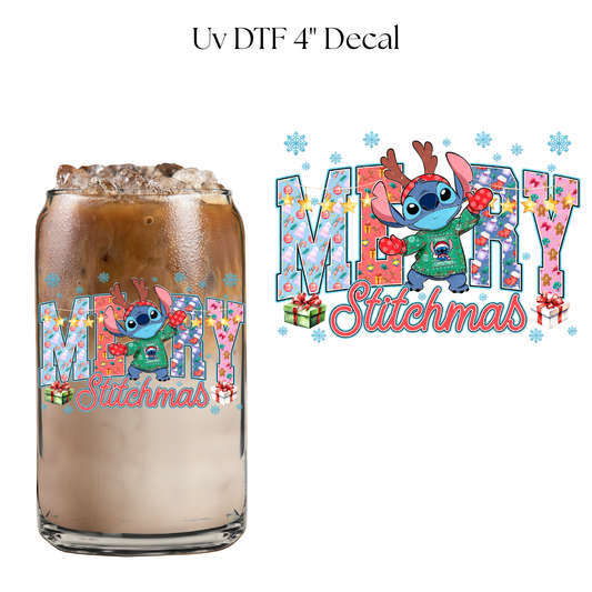 Blue Monstermas 4” UV DTF Decal