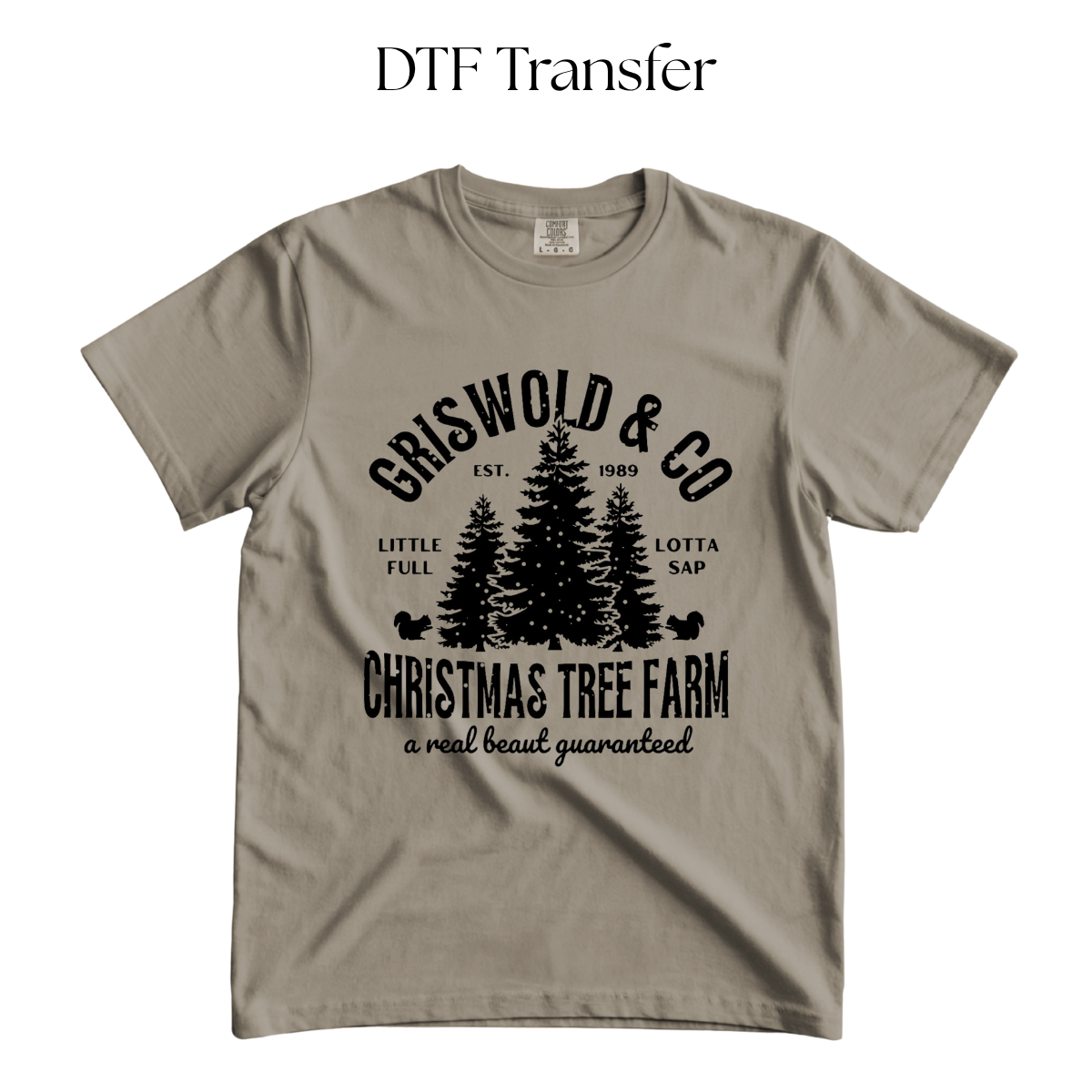 Christmas Tree Farm Single Color DTF Transfer