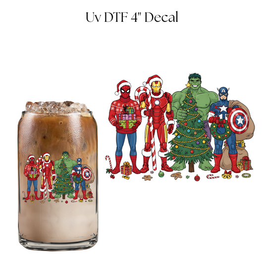 Christmas Heroes 4” UV DTF Decal