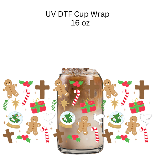Faithful Christmas Decorations UV DTF Cup Wrap
