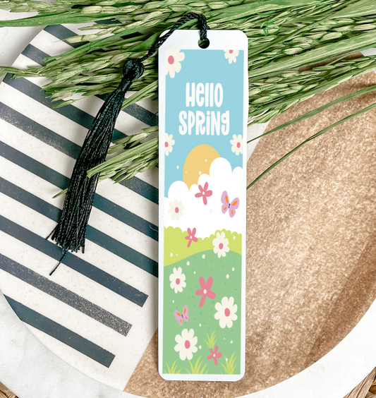 Hello Spring Bookmark UV DTF Transfer