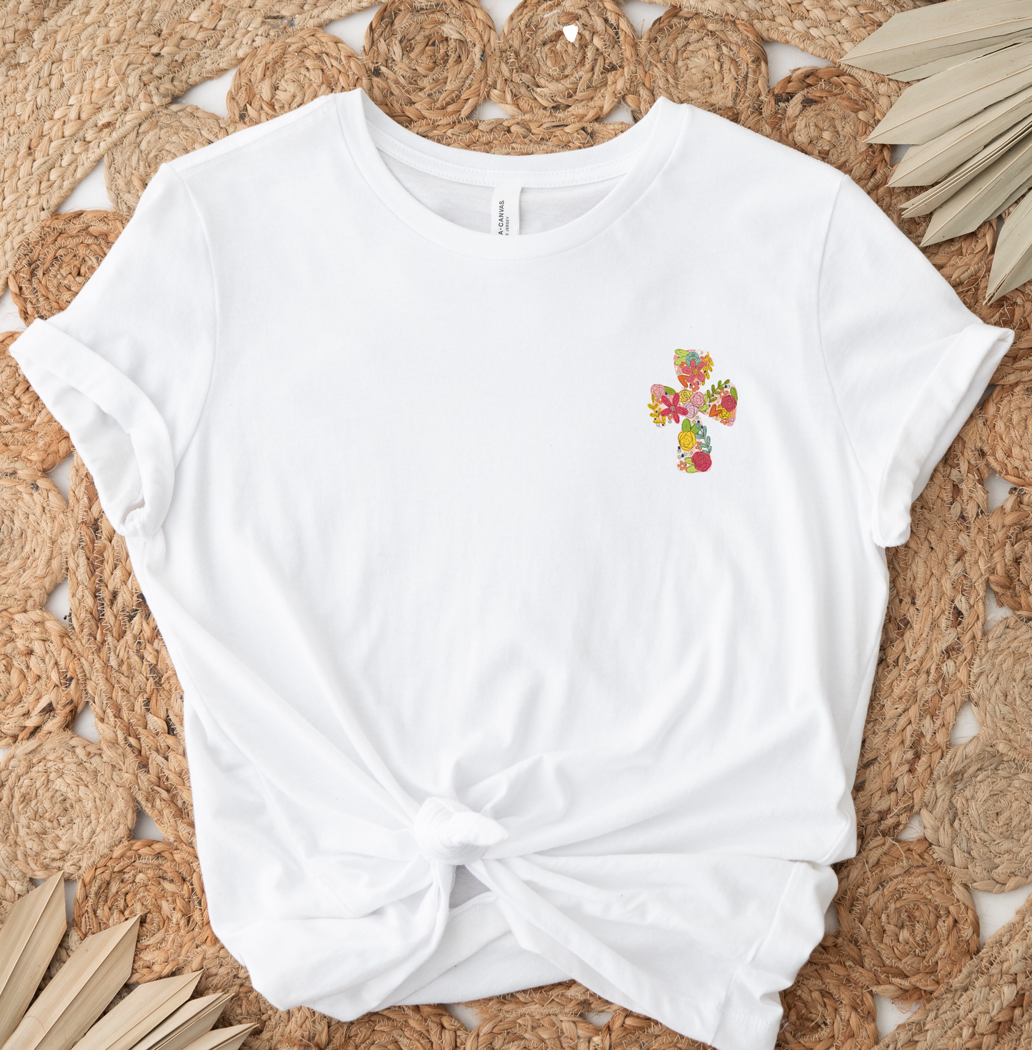 Bright Floral Cross DTF TRANSFER