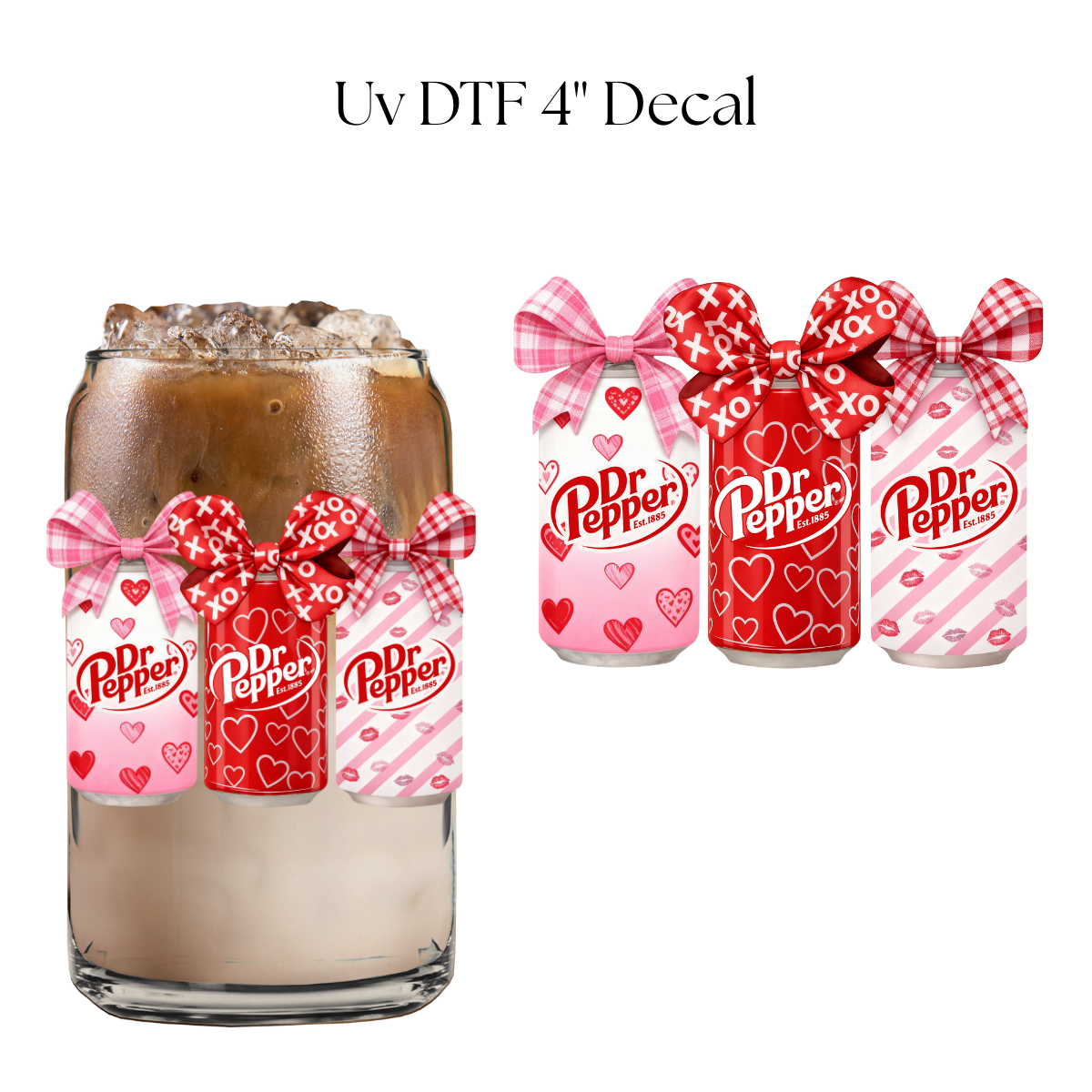 Valentine Dr. Sodas 4” UV DTF Decal