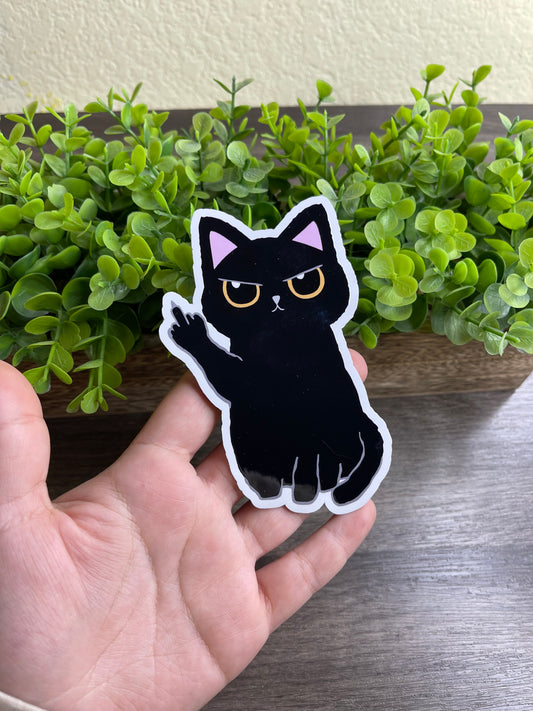 Black Cat 5" Vinyl Sticker