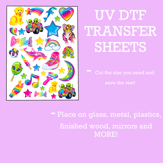 Bright Lisa F UV DTF SHEET