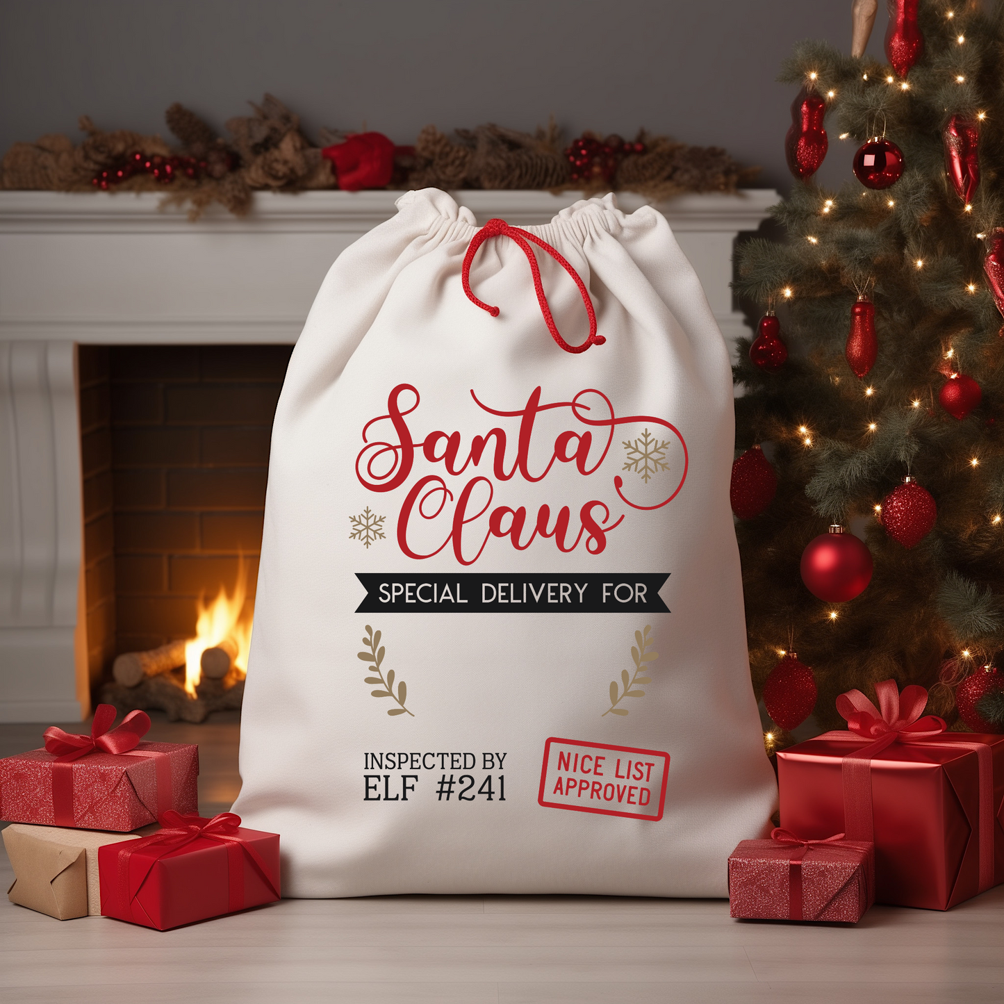 GOOD Santa Claus Santa Sack DTF