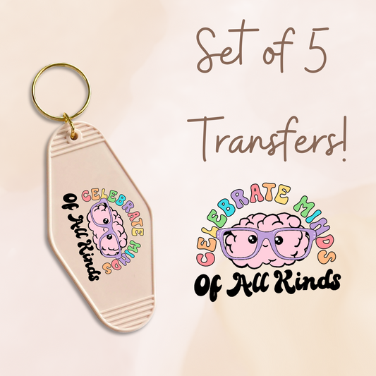 Celebrate Minds Of All Kinds MOTEL KEYCHAIN Transfer