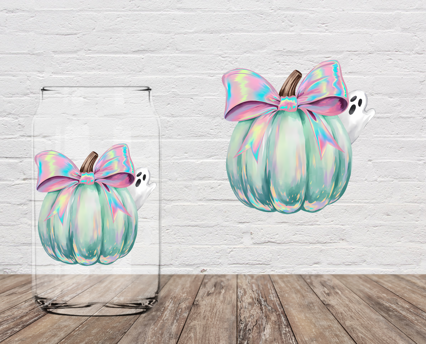 GOOD Teal Pumpkin DOUBLE SIDED 4" UV DTF