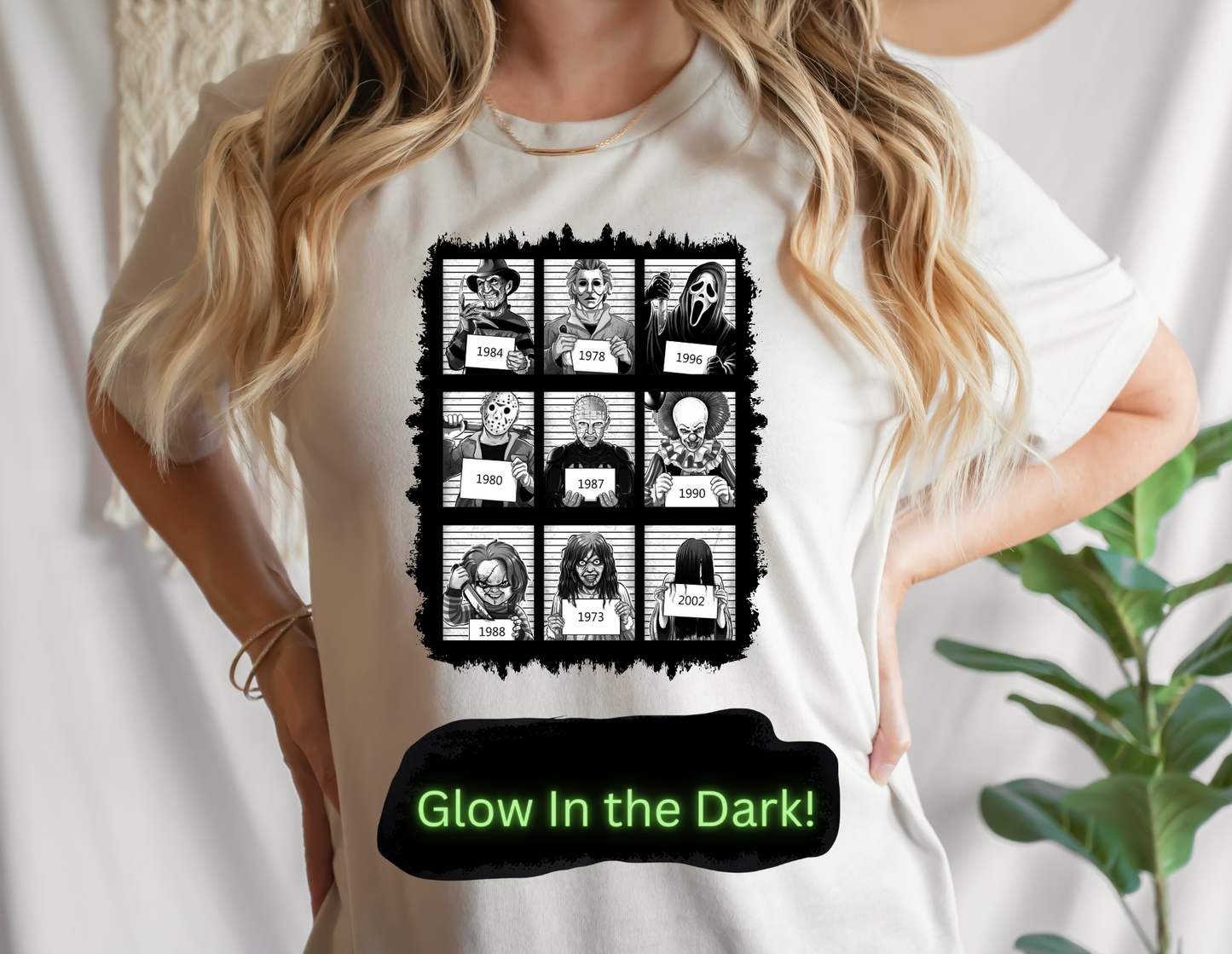 GOOD Scary Mugshots DTF Transfer GLOW IN THE DARK