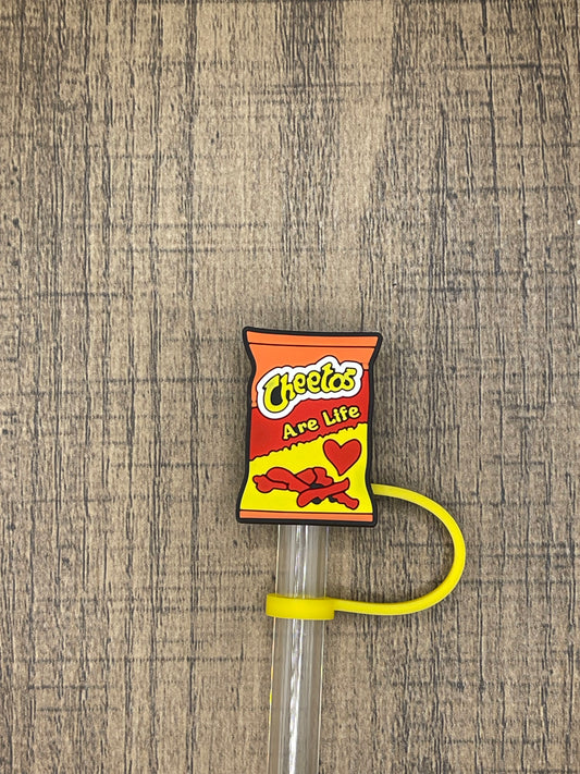 Cheetos Are Life  Silicone Straw Topper