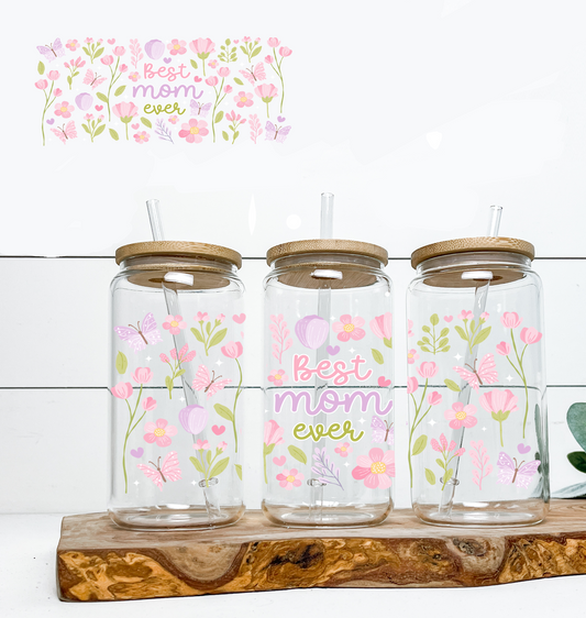 Best Mom Ever Pastel Colors UV DTF Wrap DOUBLE SIDED