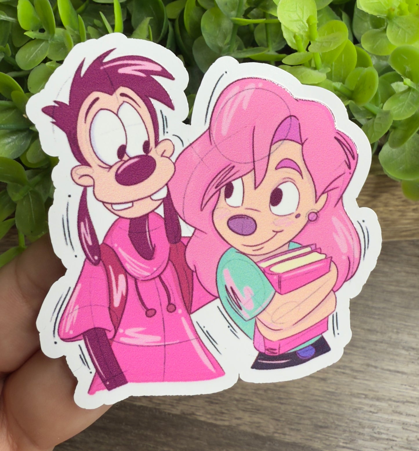 Max & GF White Vinyl Sticker
