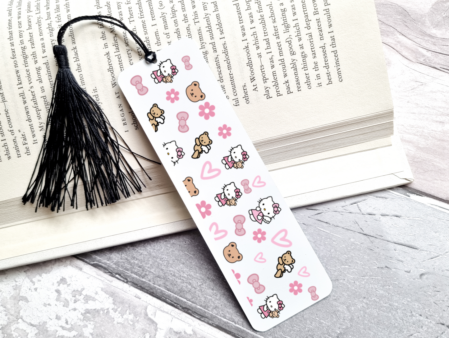 Kitty With Stuffy Bookmark UV DTF Transfer