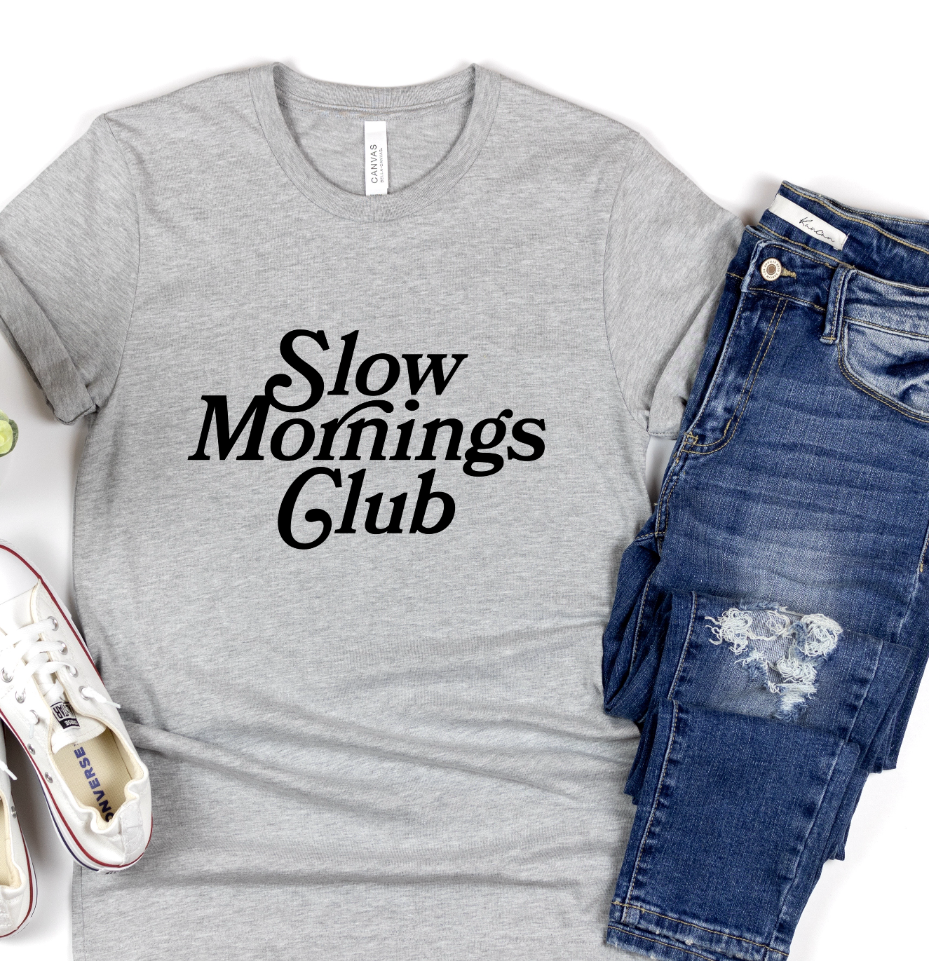Slow Morning Club (BLACK) SINGLE COLOR DTF TRANSFER