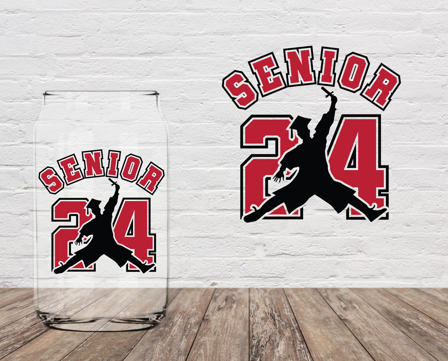 Red Senior 2024 4" UV DTF