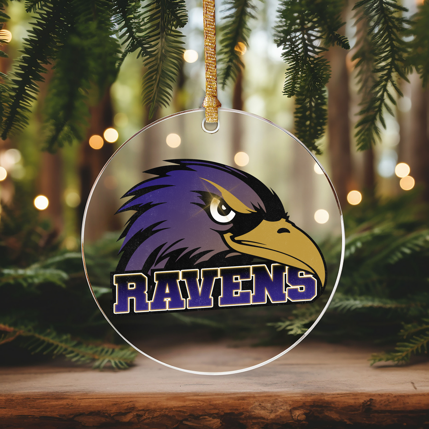 Ravens Football Ornament Size LAST CHANCE UV DTF DOUBLE SIDED