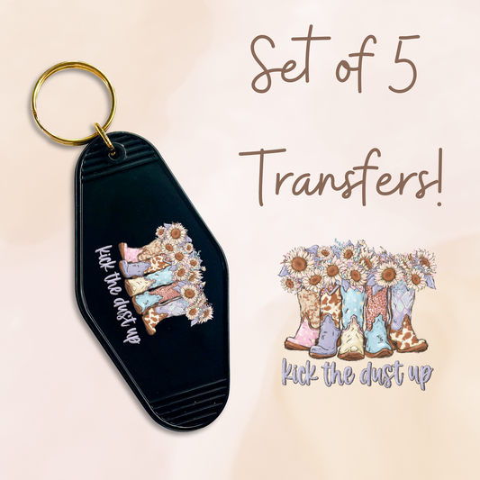 Kick The Dust Up MOTEL KEYCHAIN Transfer