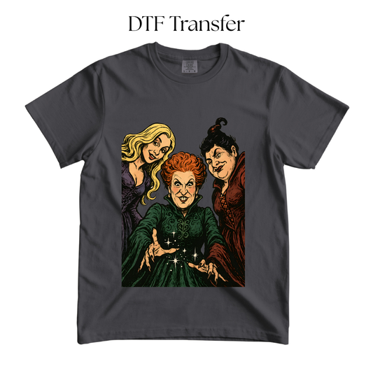 Witches Looking Down Dtf Transfer