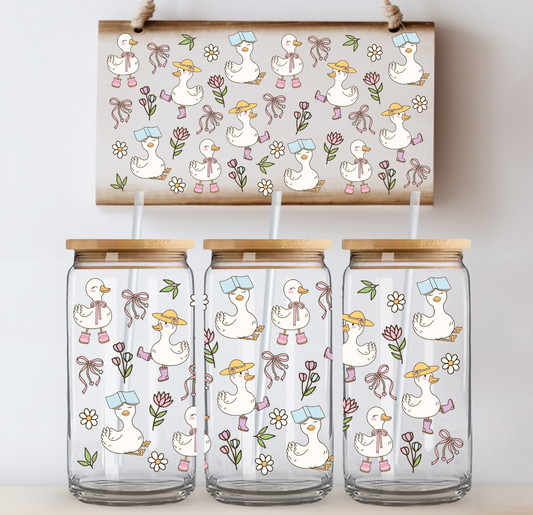 Goose Books and Flowers UV DTF Wrap