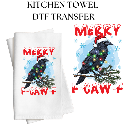 Merry F-CAW-F Kitchen Towel DTF Transfer