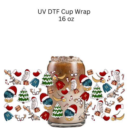 Christmas Wizard UV DTF Cup Wrap