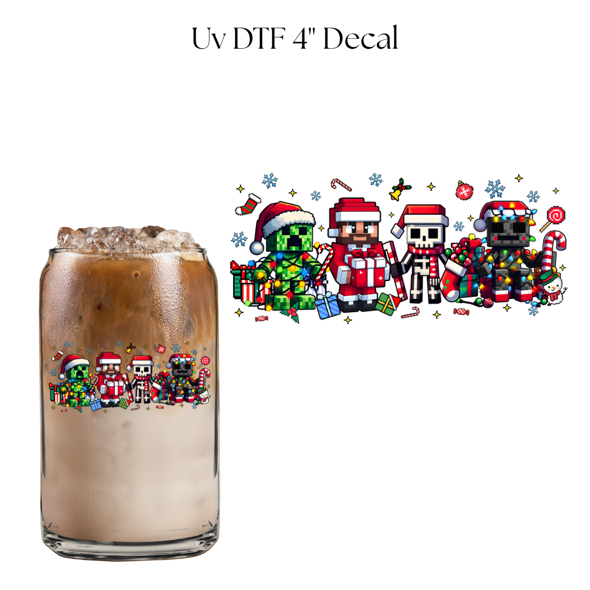 Christmas Mine Game 4” UV DTF Decal