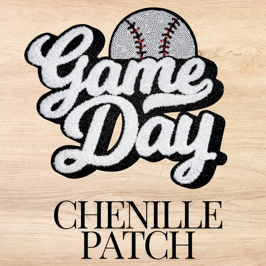 Baseball Game Day Chenille Patch