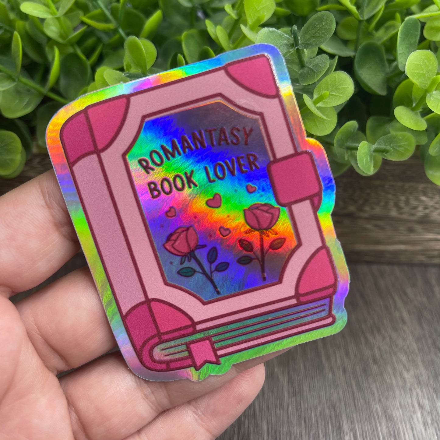 Romantasy Book Lover Holographic Vinyl Sticker 3"
