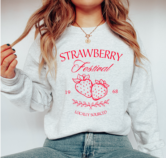 Strawberry Festival (RED) SINGLE COLOR DTF TRANSFER