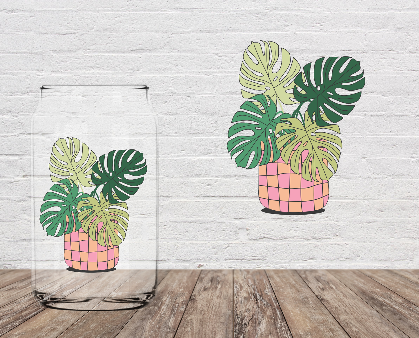 Monstera Plant 4" UV DTF