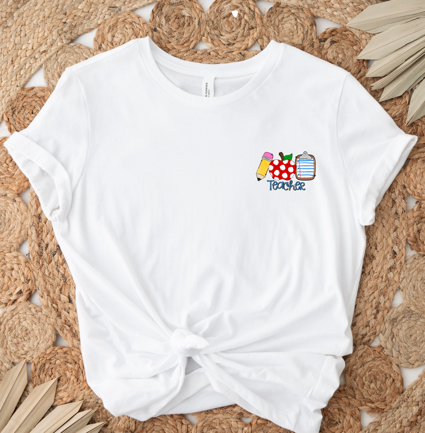 Teacher Pencil, Apple Clipboard DTF TRANSFER