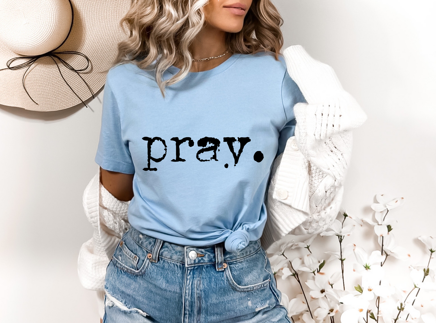 Pray (BLACK) SINGLE COLOR DTF TRANSFER
