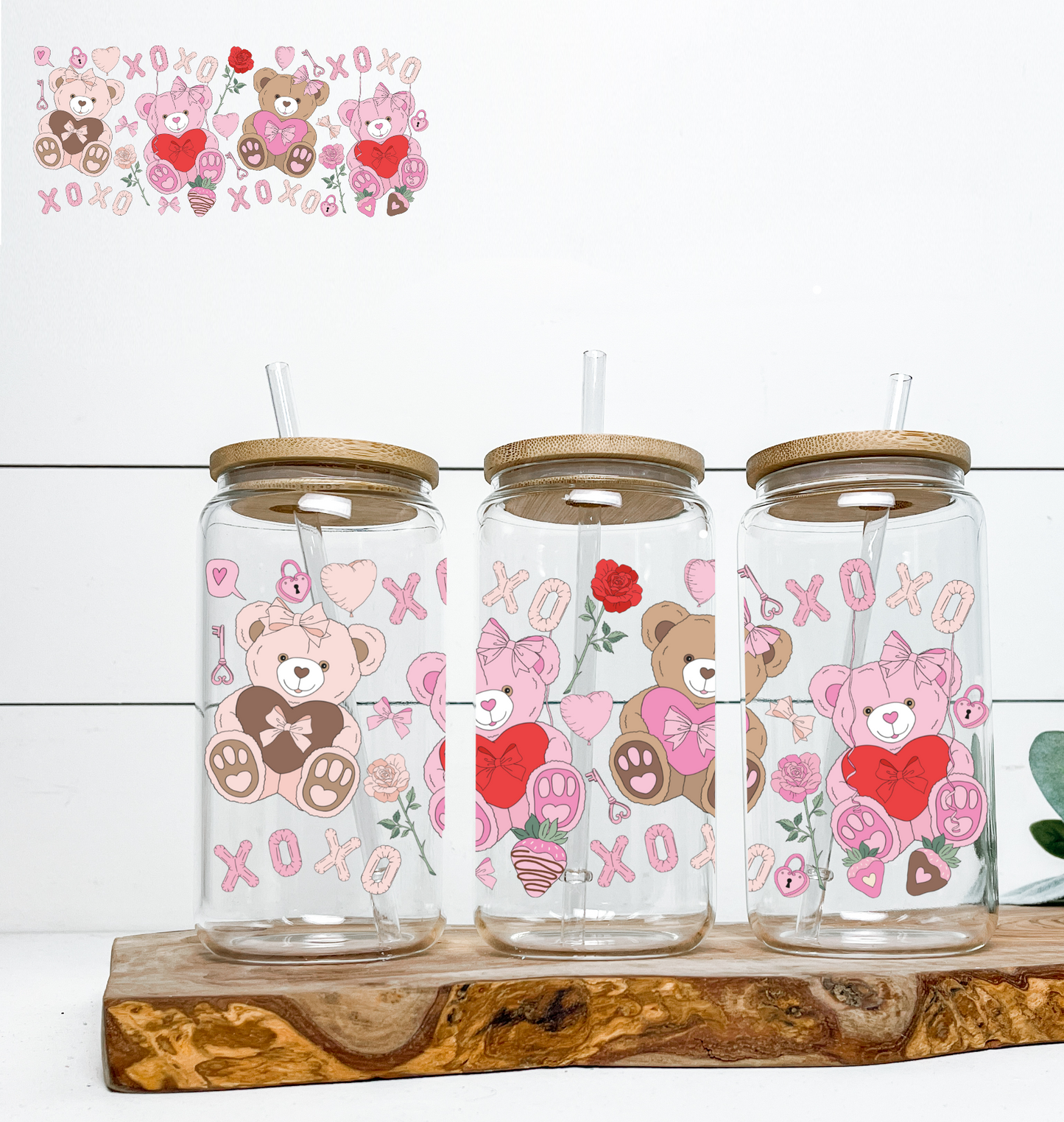 GOOD XOXO Bears 16oz UV DTF