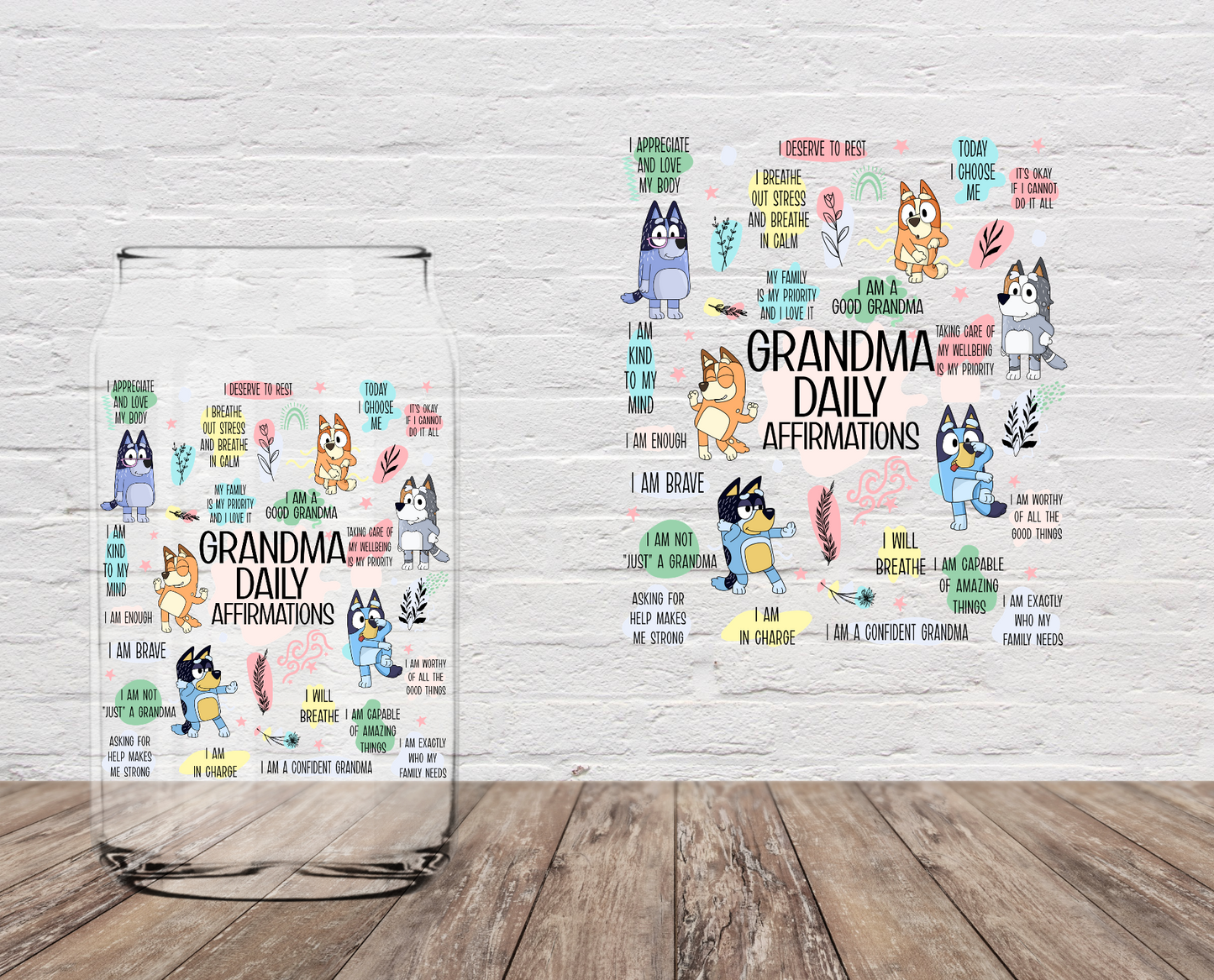 Grandma Daily Affirmations 4" UV DTF