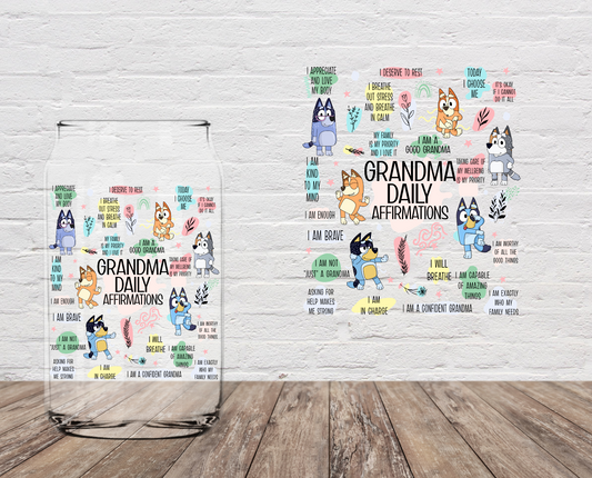 Grandma Daily Affirmations 4" UV DTF