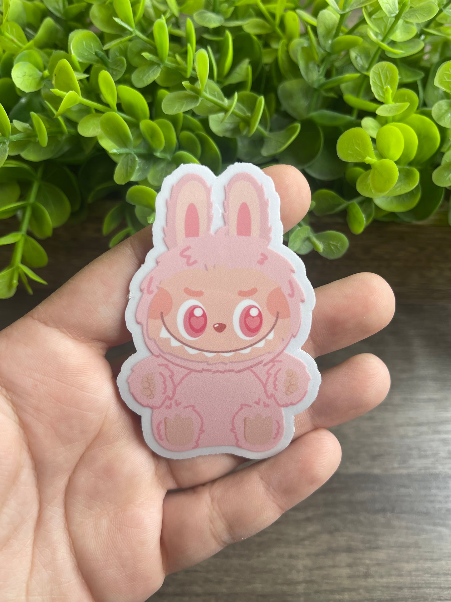 Pink Bubu Clear Vinyl Sticker