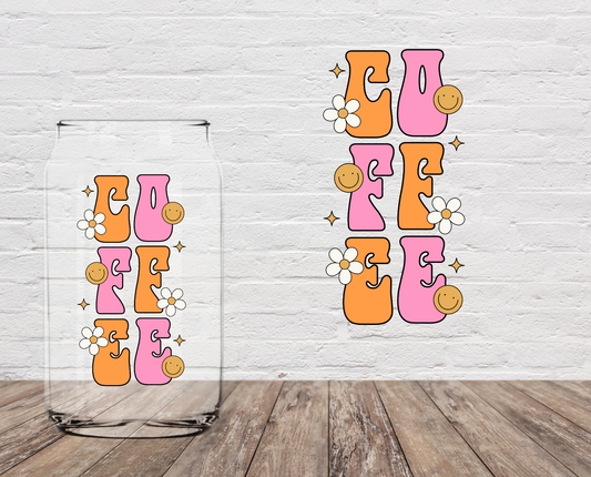 Coffee (Orange & Pink) 4" UV DTF DOUBLE SIDED