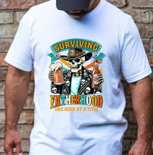 Surviving Fatherhood One Beer At A Time DTF TRANSFER