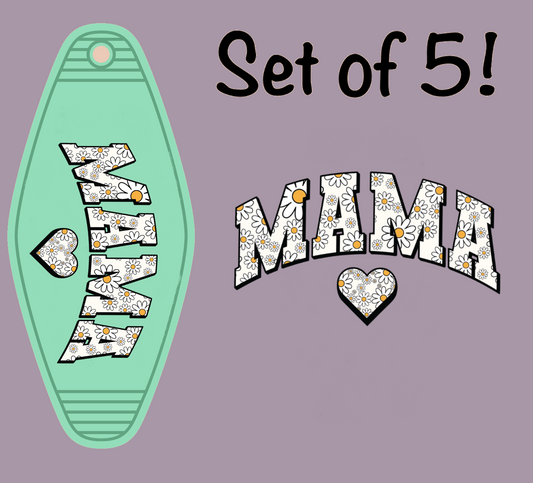 Mama White Flowers  (MOTEL KEYCHAIN)