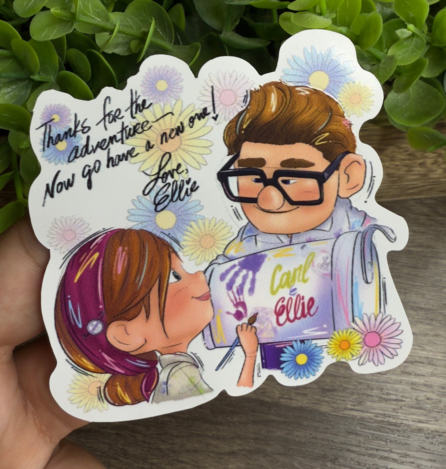 Thanks For The Adventure White Vinyl Sticker