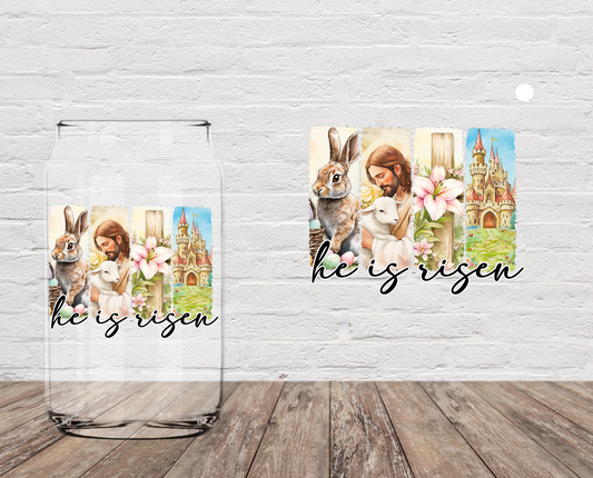 He Is Risen Jesus 4" UV DTF