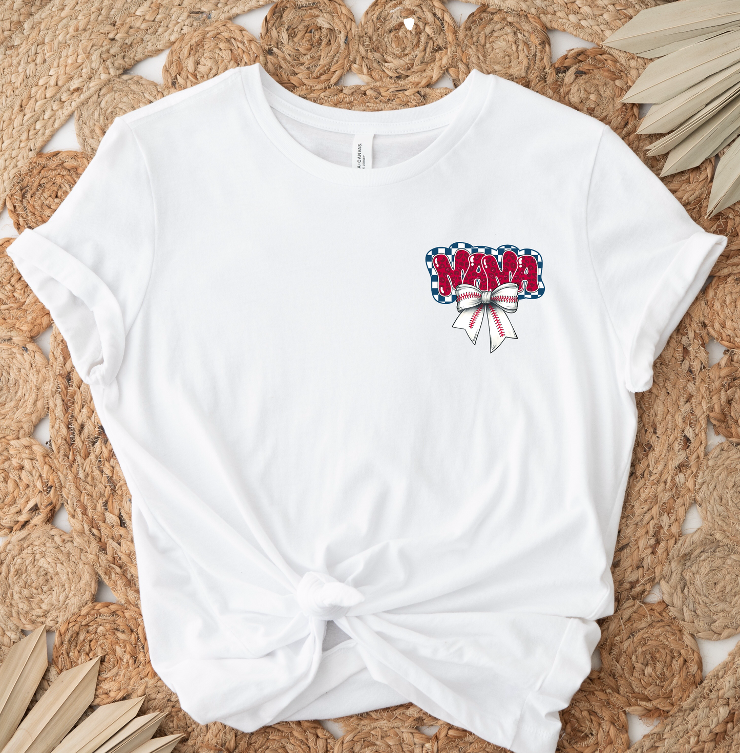 Mama Baseball Bow DTF TRANSFER