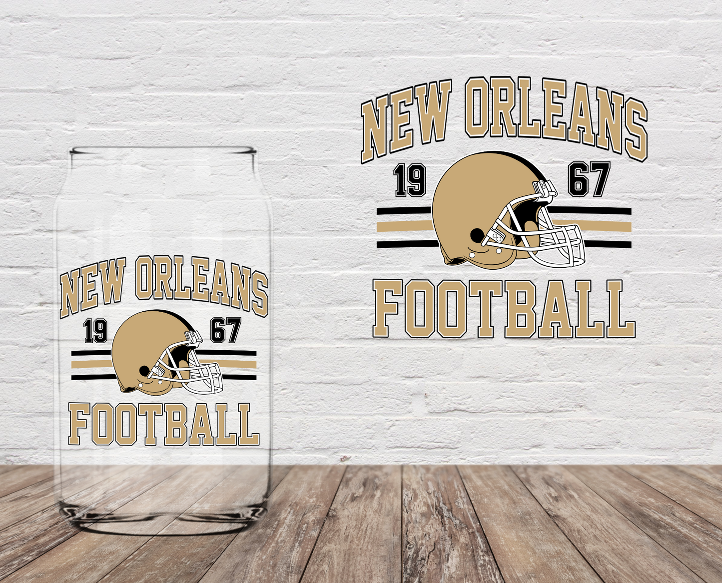 New Orleans Football LAST CHANCE 4" UV DTF